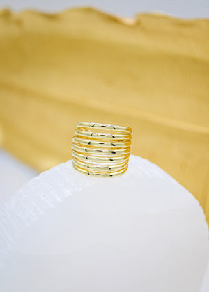 CHUNKY WRAPPED GOLD RING