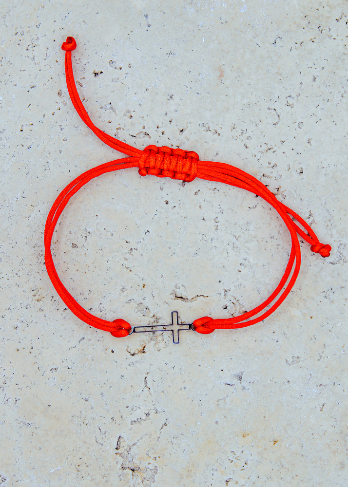 CROSS SILHOUETTE CORD BRACELET